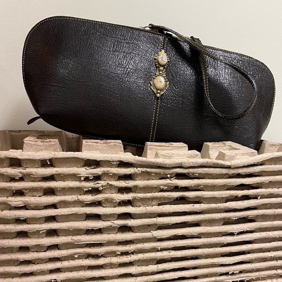 Unisex Italian leather NEW Vintage different piece of Art made as a BAG - Picture 1 of 4